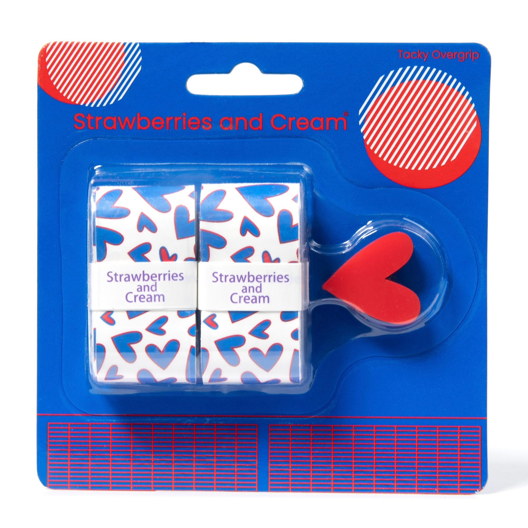 Tennis Overgrip and Dampener Set - Blue Hearts