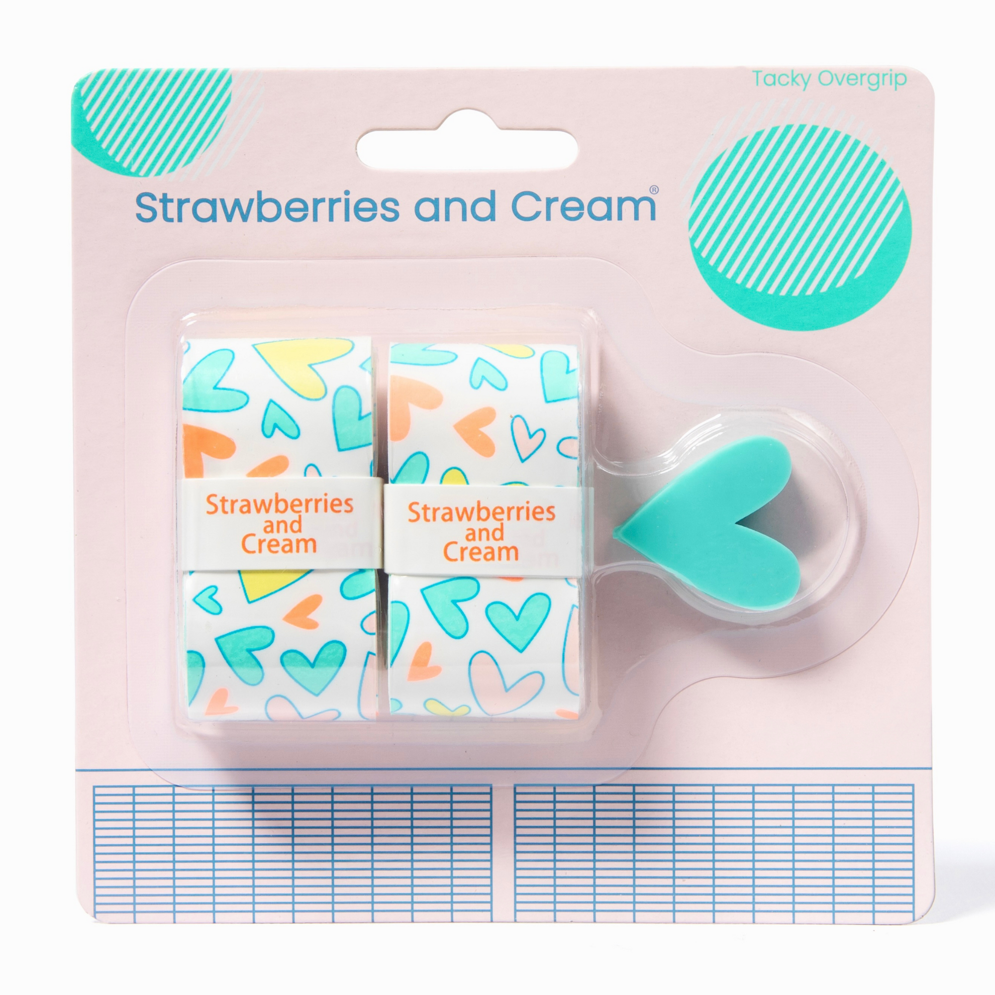 Tennis Overgrip and Dampener Sets - Pastel Hearts