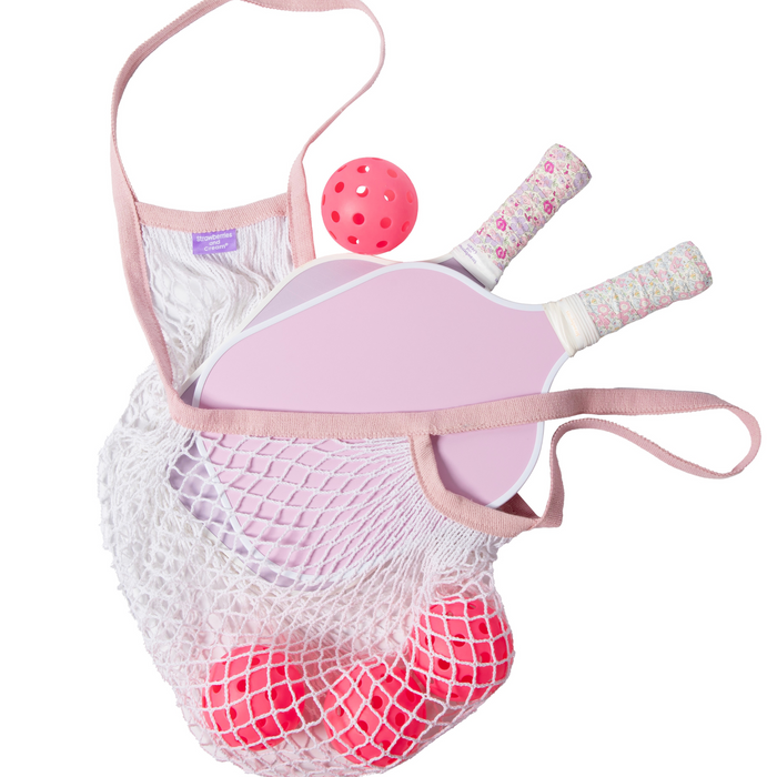 Mesh Paddle Bag – White/Pink
