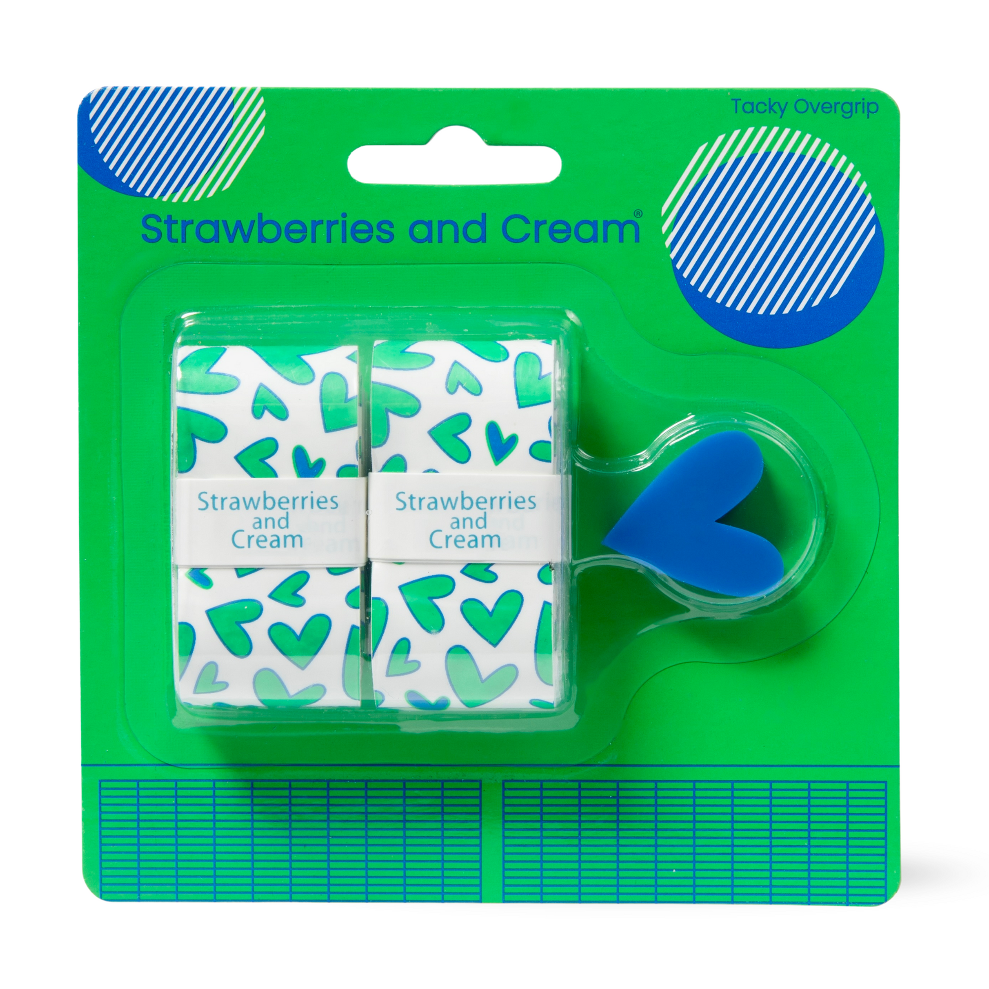 Tennis Overgrip and Dampener Set - Green Hearts