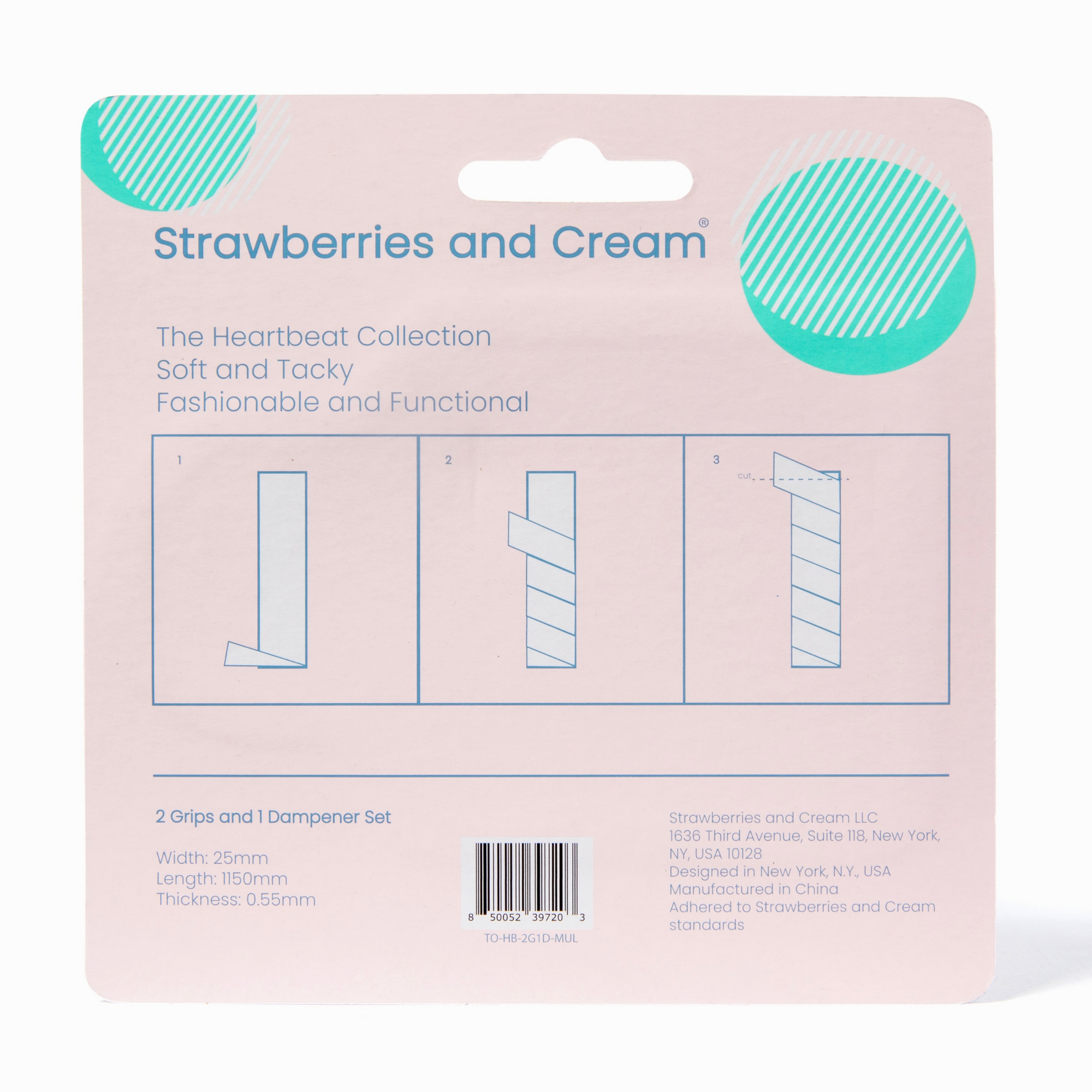 Tennis Overgrip and Dampener Sets - Pastel Hearts