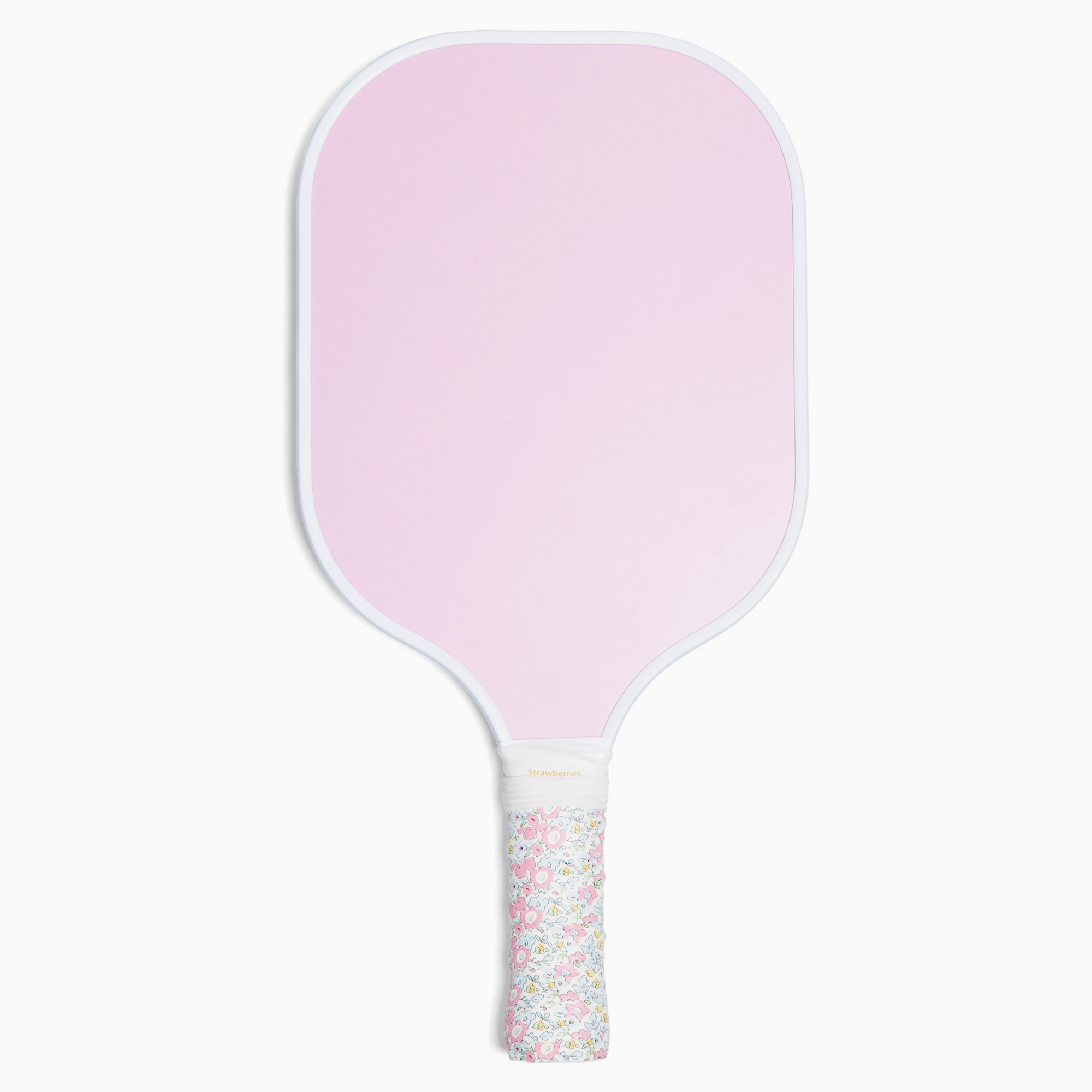 Pink Pickleball Paddle with Strawberries and Cream Pink Pickleball Overgrip