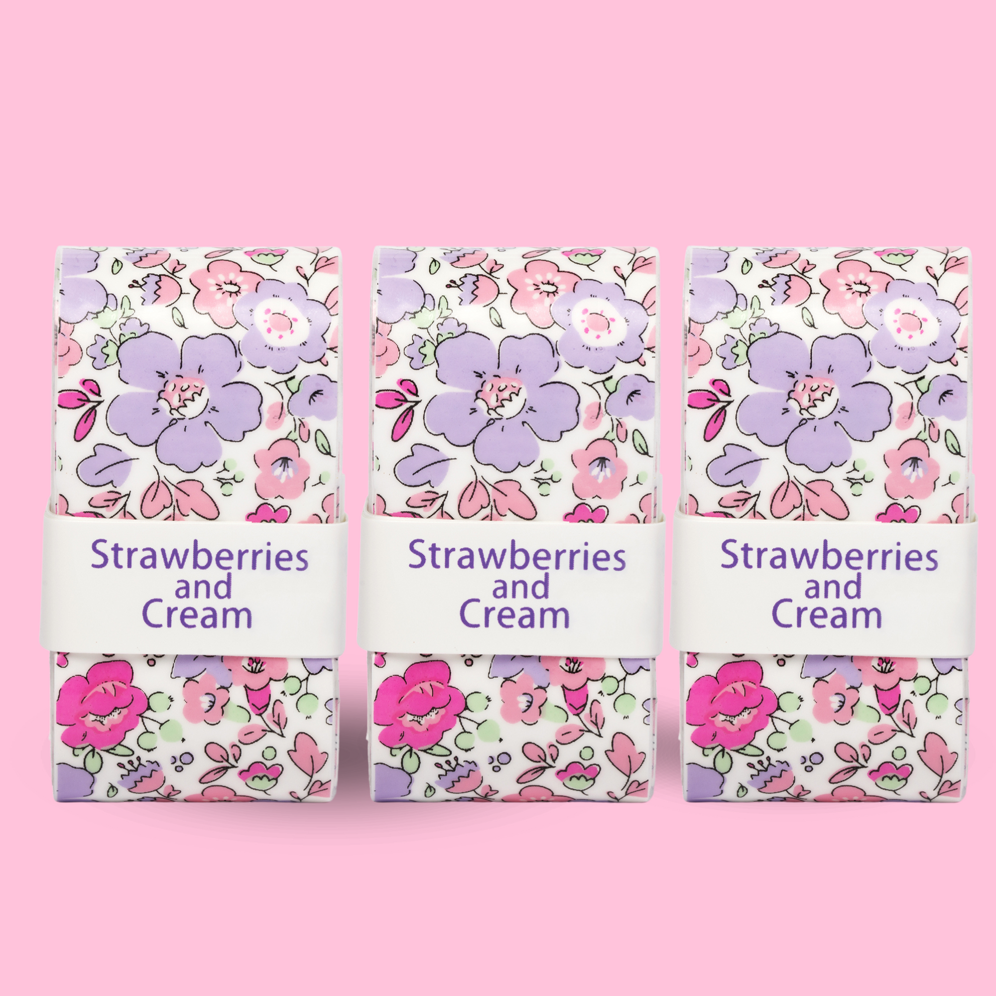 3 Strawberries and Cream Anneliese Collection Purple overgrips