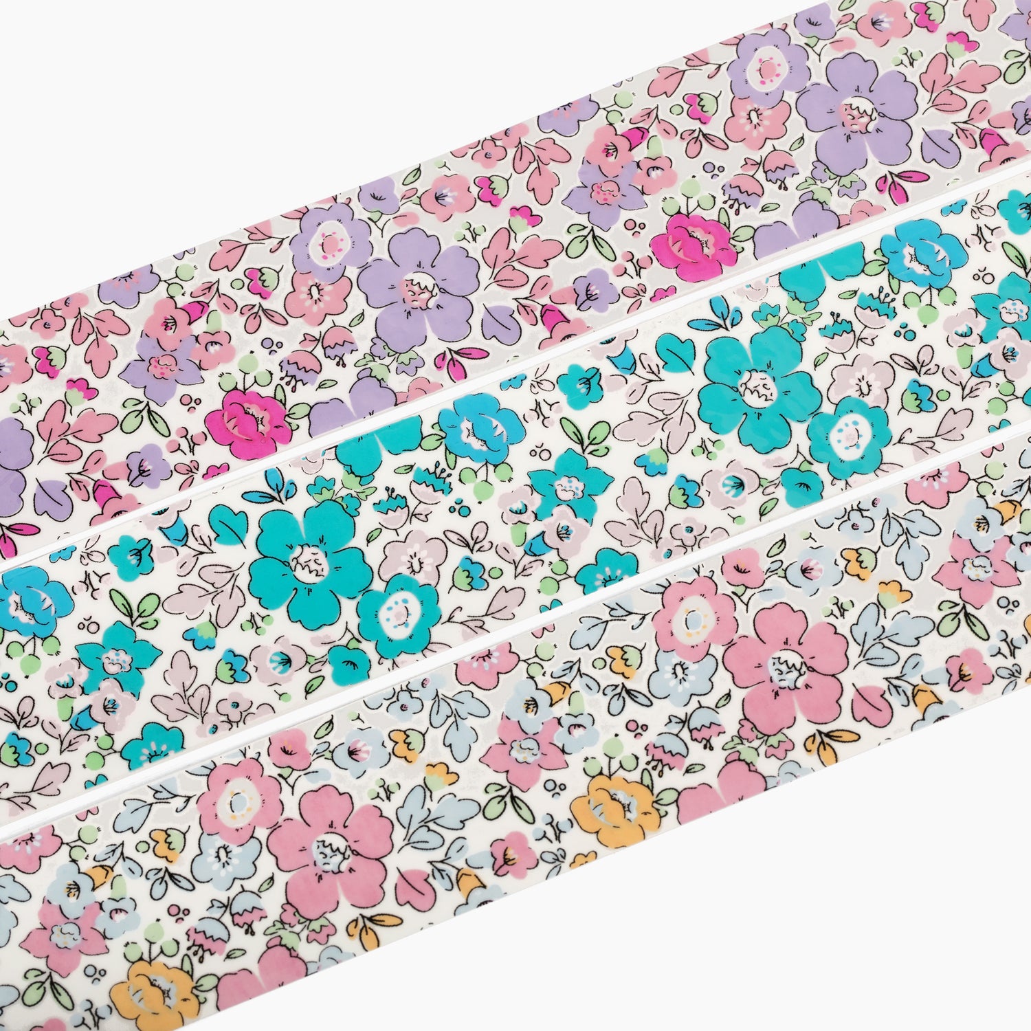Intricate design of Strawberries and Cream™ Overgrips - Pink, Purple and Turquoise