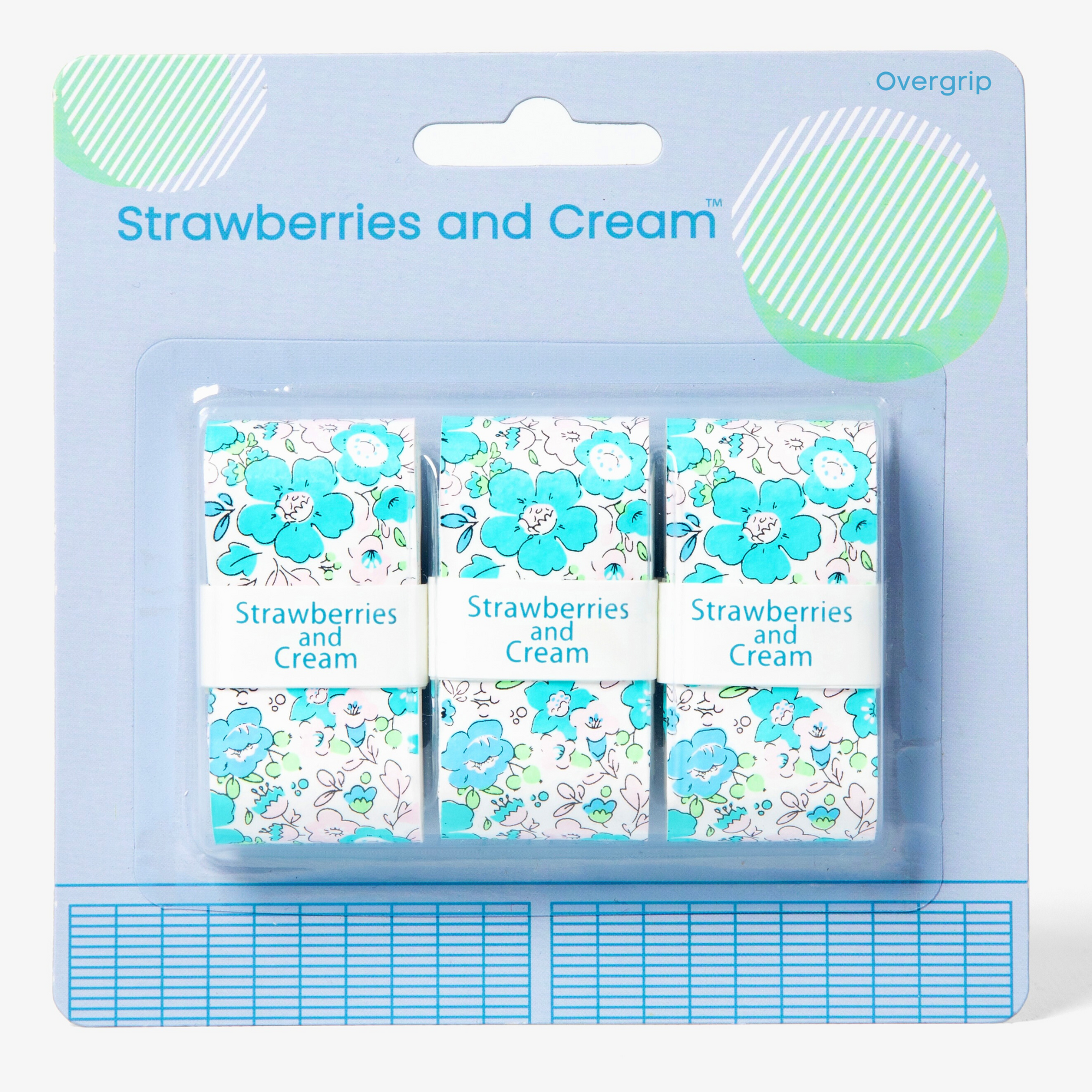 Strawberries and Cream Tacky Tennis 3-Grip Set Turquoise