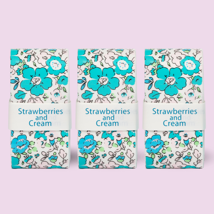 3 Strawberries and Cream Anneliese Collection Turquoise overgrips