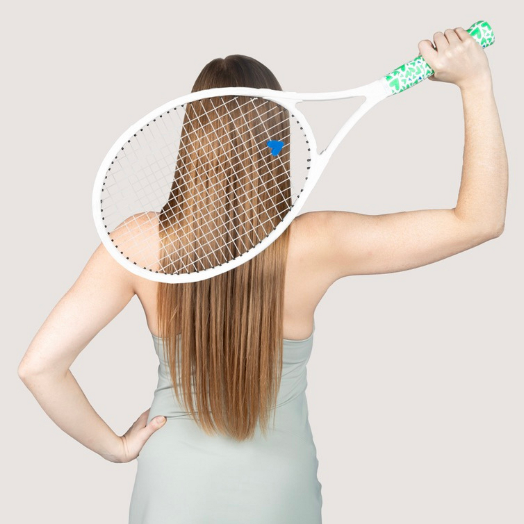 Tennis Overgrip and Dampener Set - Green Hearts