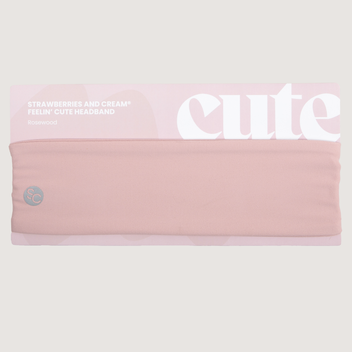 Strawberries & Cream® Feelin’ Cute wide tennis headband in Rosewood Pink