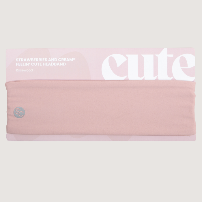 Strawberries & Cream® Feelin’ Cute wide tennis headband in Rosewood Pink